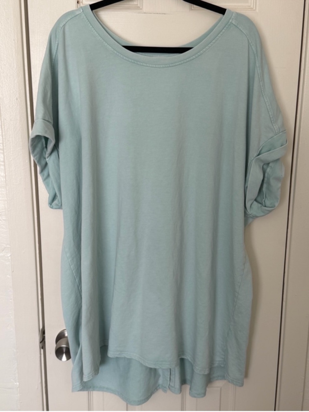 Jane and Delancey Pale Aqua Scoop Neck Tunic